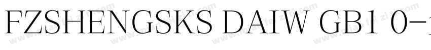 FZSHENGSKS DAIW GB1 0字体转换